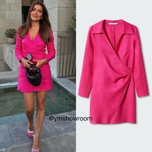 Mango linen mini dress